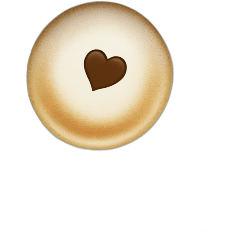 Corazón blanco y cafe emoji