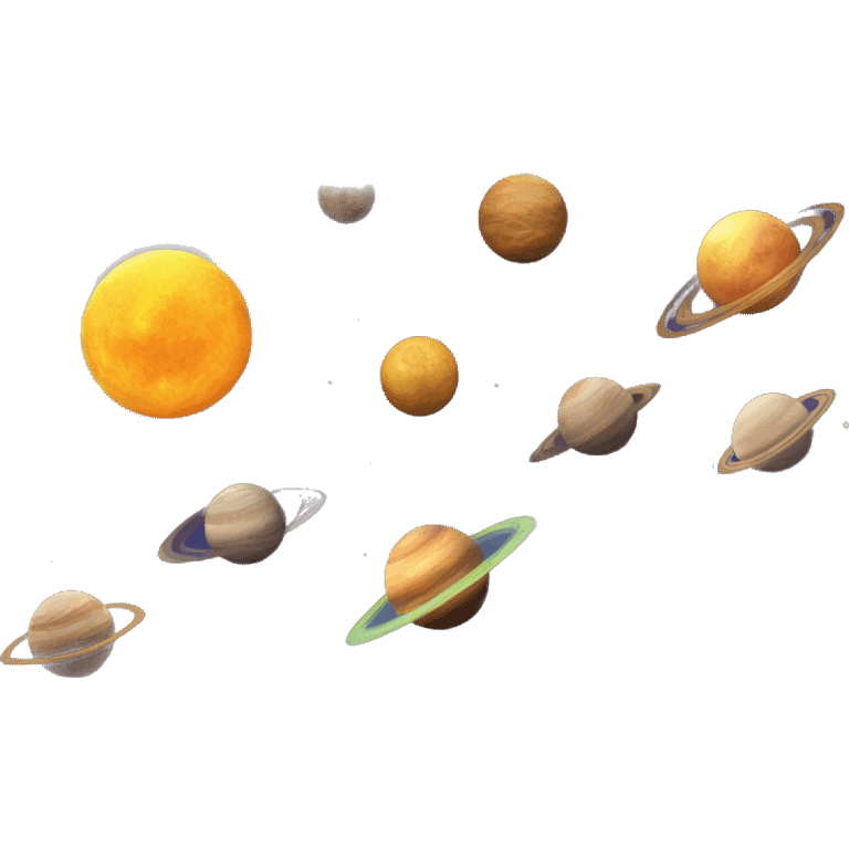 Planets in the sky emoji