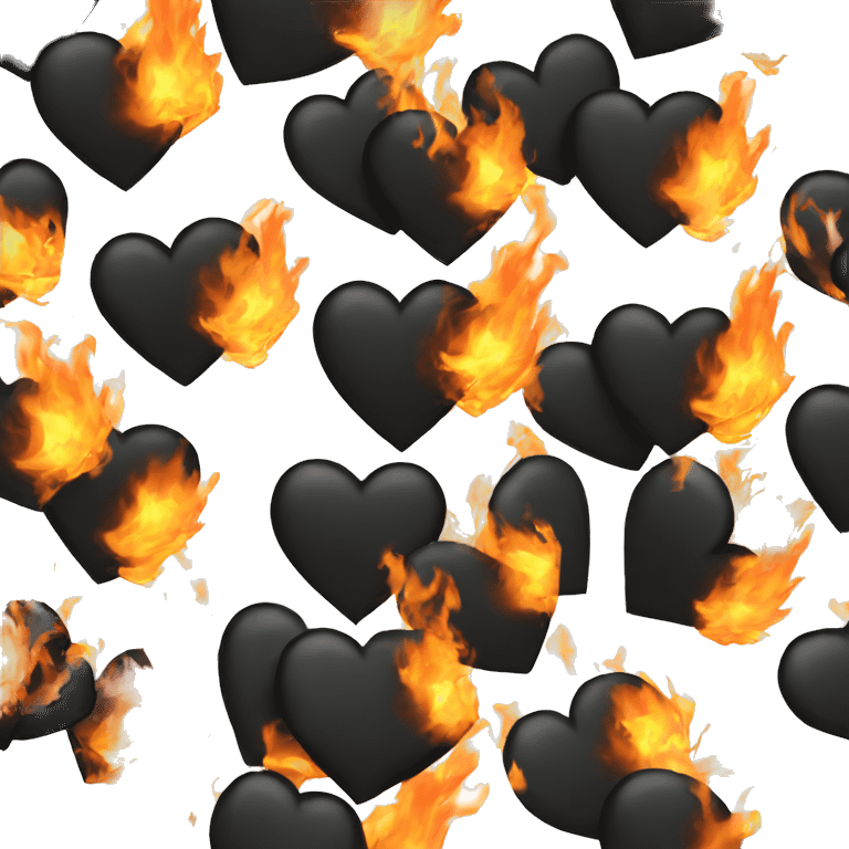 Black heart on fire emoji