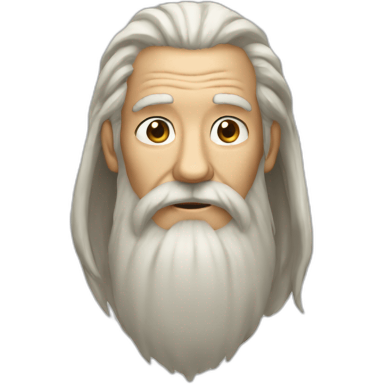 old man with long beard and hair emoji