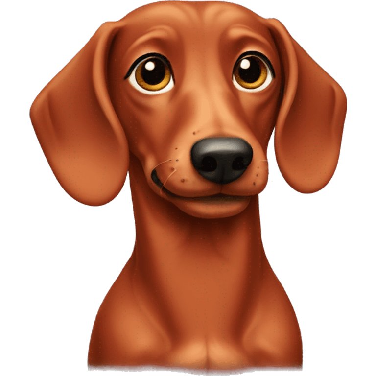 Red dachshund emoji