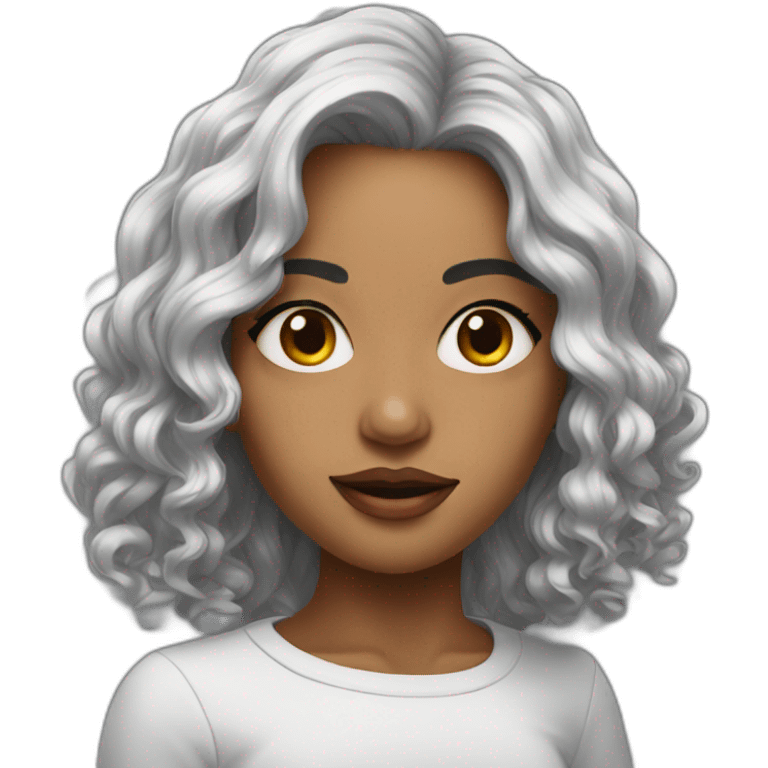 Rihana portrait emoji