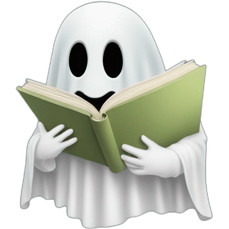 Ghost holding a book emoji