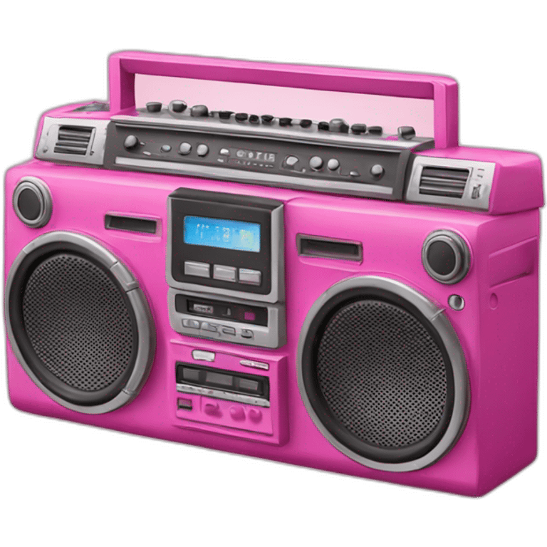 Pink boombox emoji