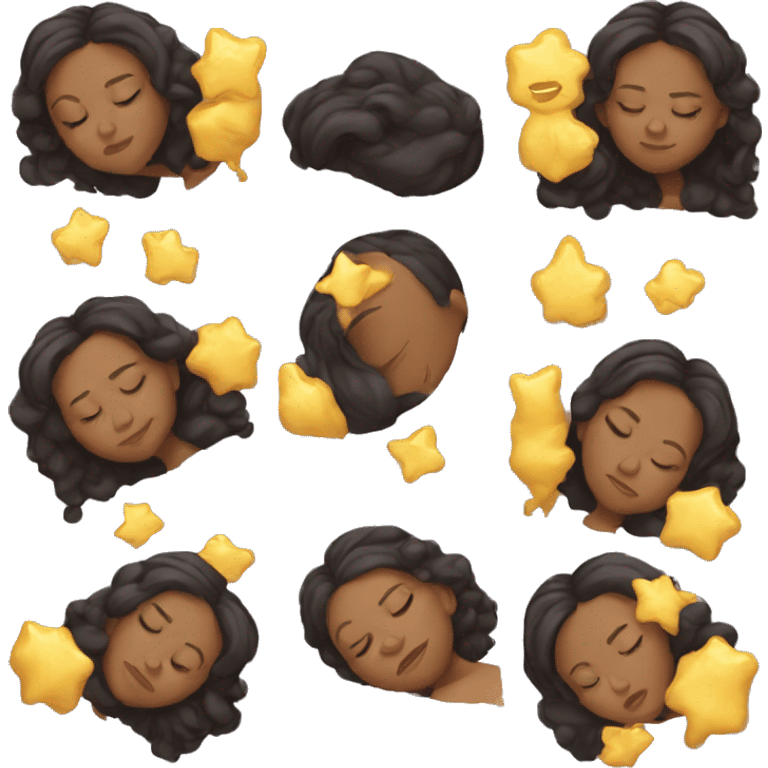 Mix girl sleeping  emoji