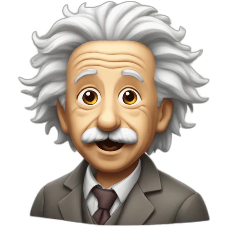 einstein con la lengua afuera emoji