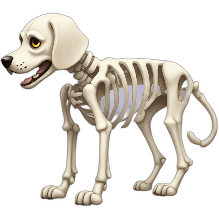 Skeleton dog emoji