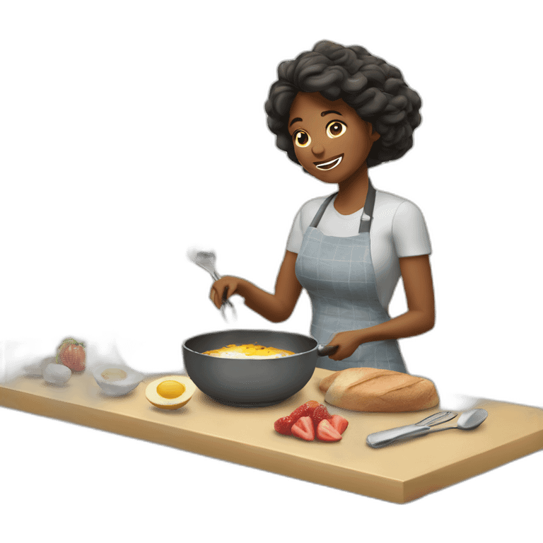 wife making breakfast emoji