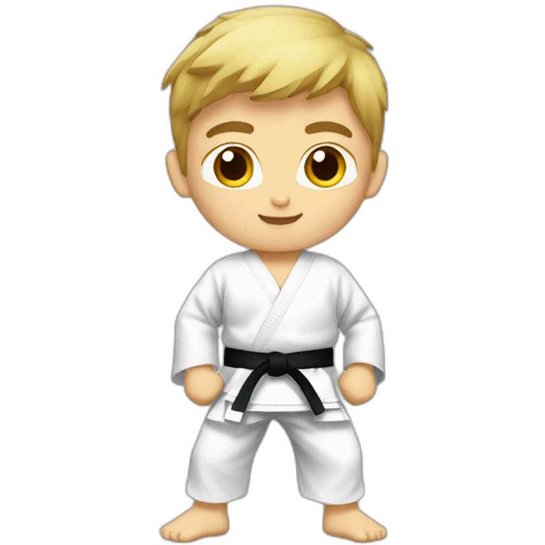 Karate boy white belt emoji