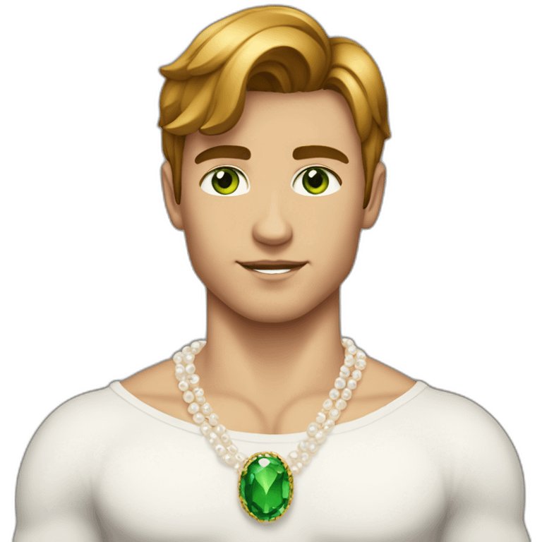 Posh-muscle-boy-with-pearl-necklace-and-green-eyes-and-brown-hair emoji