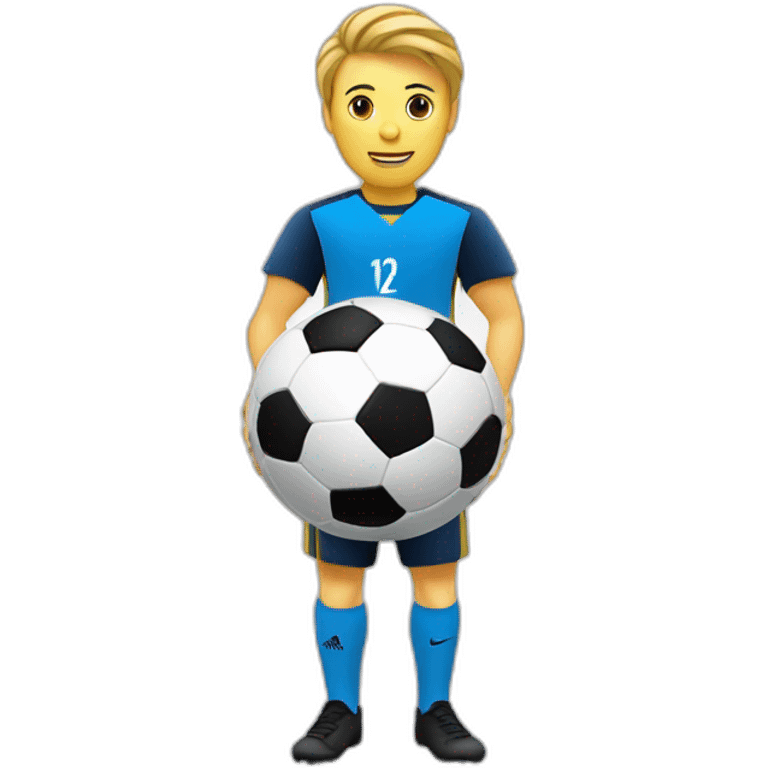 Svendermen holding a soccer ball emoji