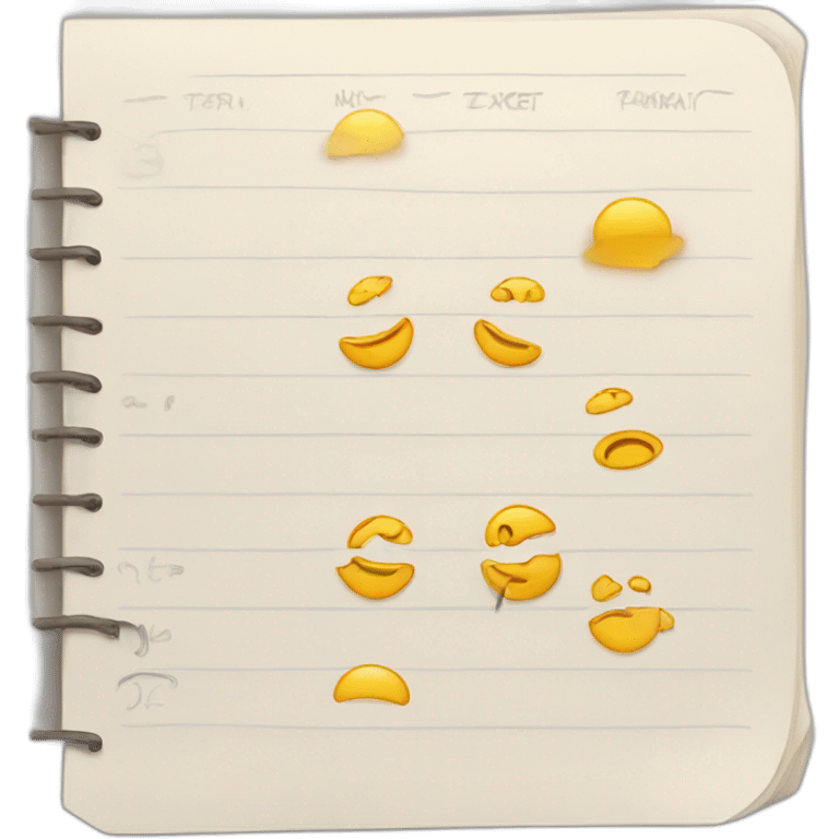 agenda with notes emoji