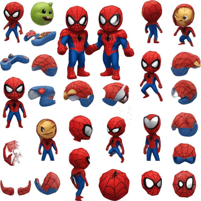 has un Emoji de un spiderman con un control de videojuegos emoji