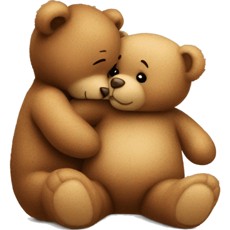 teddy bear kissing another teddy bear emoji