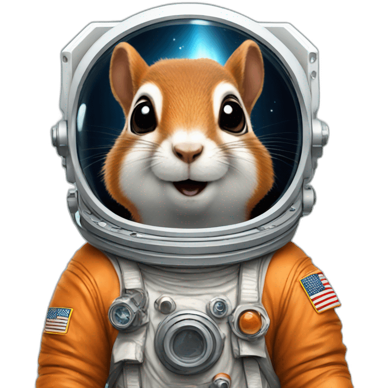 squirrel astronaut in space emoji