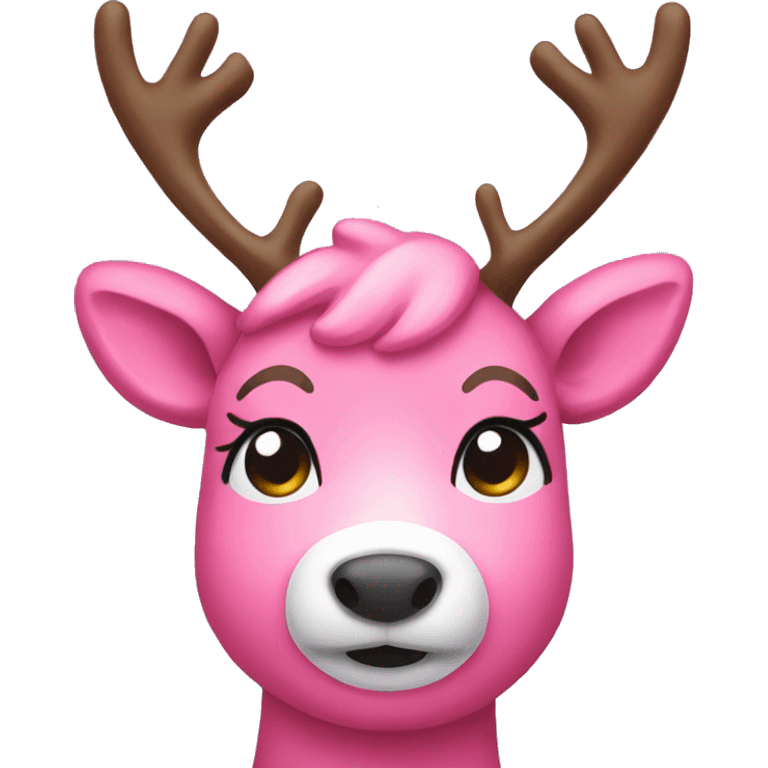 Pink Reindeer emoji