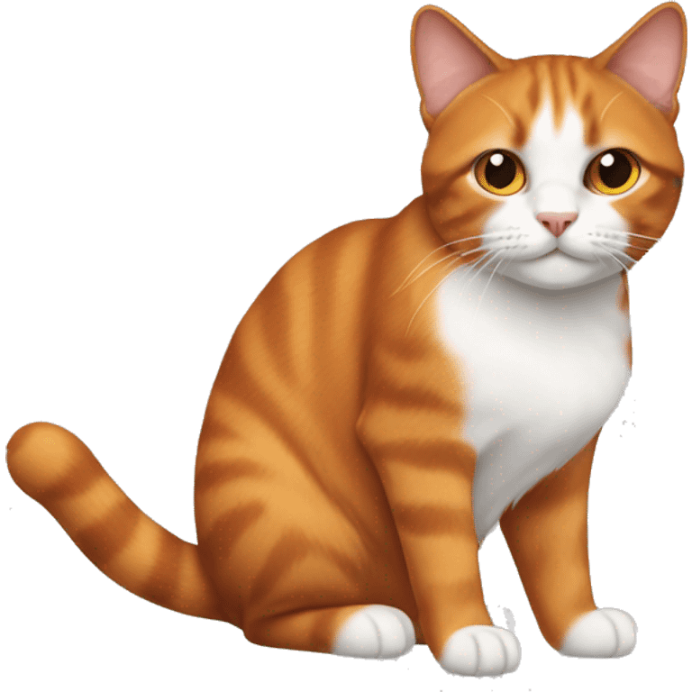 orange and brown split hair cat emoji