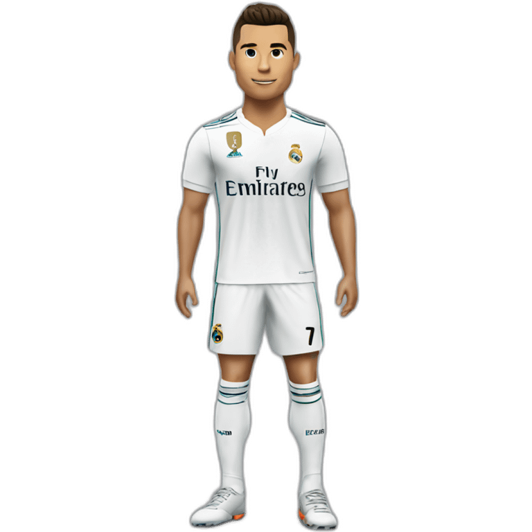 Cr7 full body on Real Madrid shirt emoji