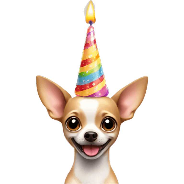 Chihuahua celebrating birthday  emoji