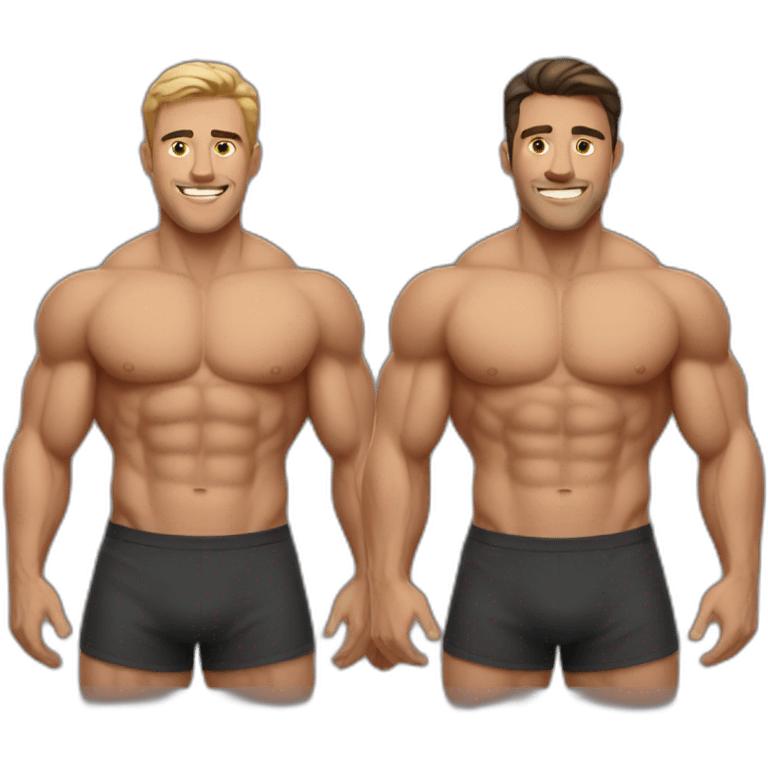 2 muscular guys emoji