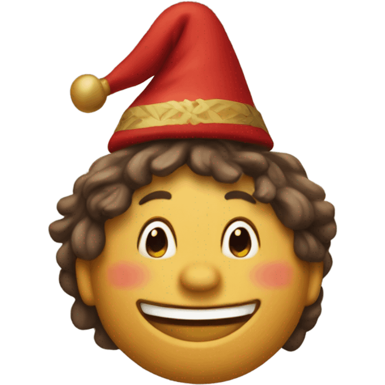 Tió de Nadal (trunk with a happy face) emoji