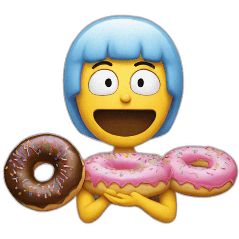 Marge avec un donuts emoji