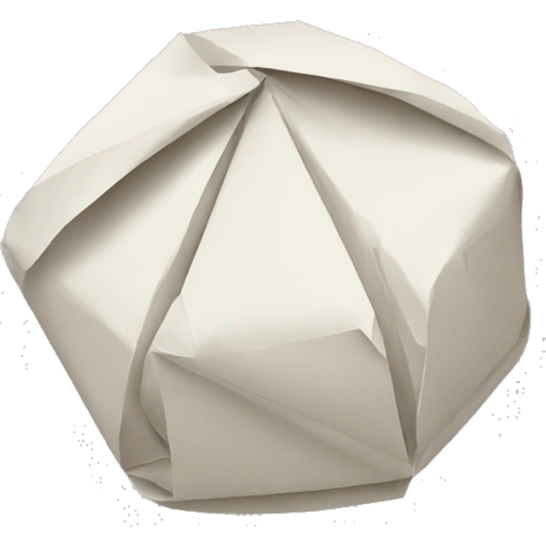 folded ball paper emoji