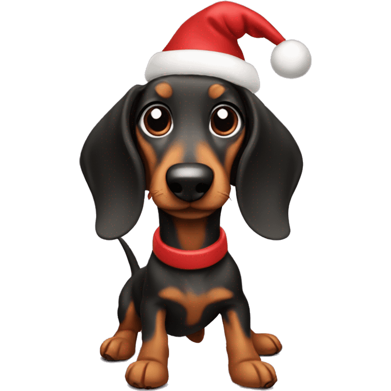 Christmas dachshund  emoji