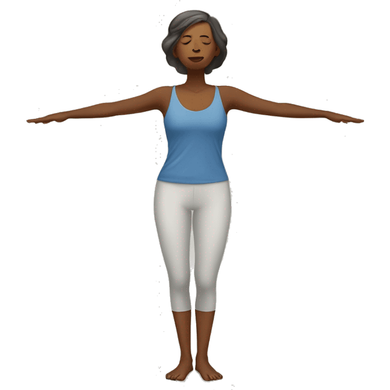 one woman in tadasana pose emoji