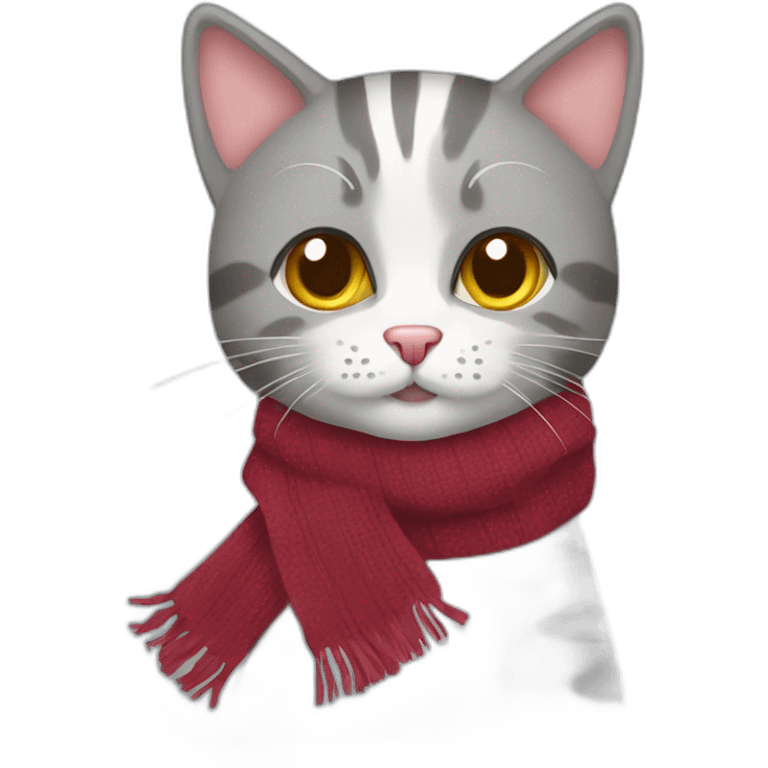 Wirehair cat with a scarfs  emoji