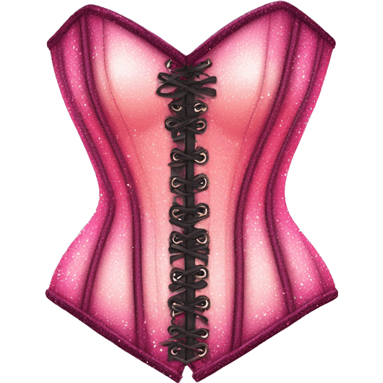 Pink ombre corset with glitter  emoji