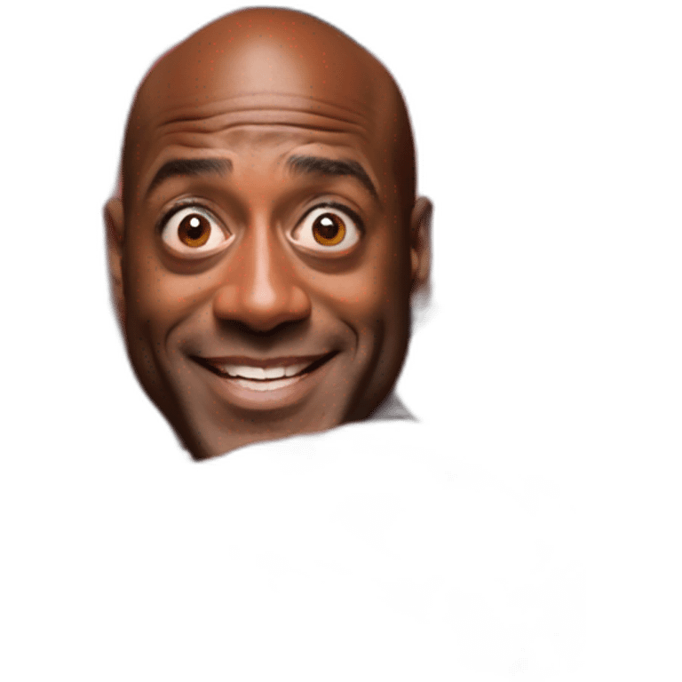 Ainsley Harriott hiding in a big pile of meat emoji