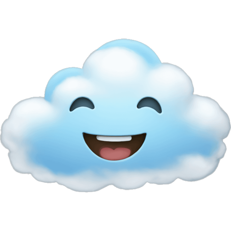 cloud smiling with hands and legs emoji