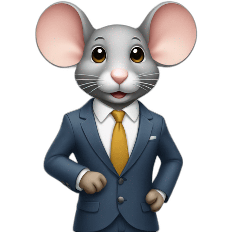 a mouse in a business suit emoji