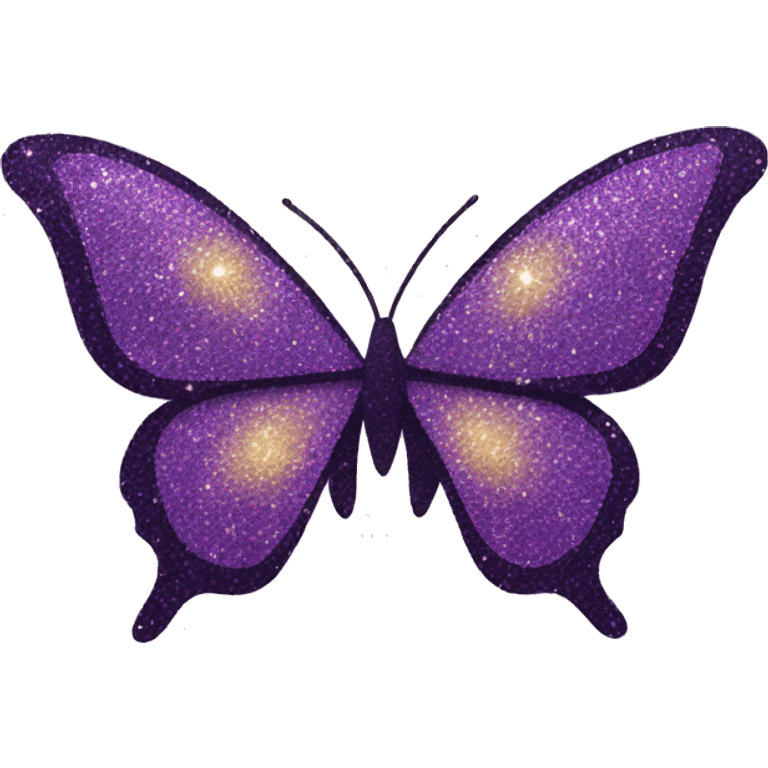 Purple glitter butterfly emoji