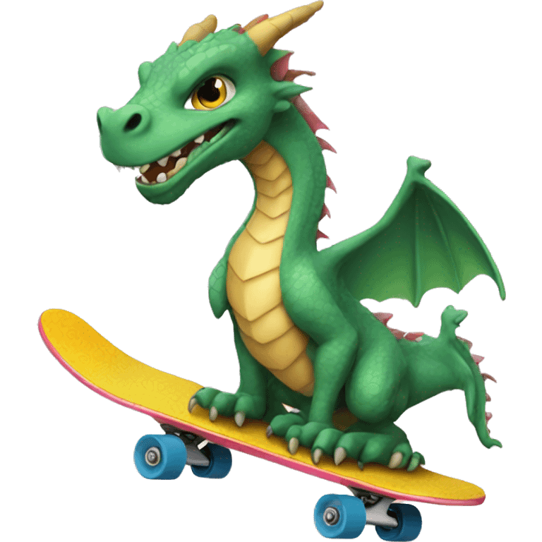 A dragon on a skateboard  emoji