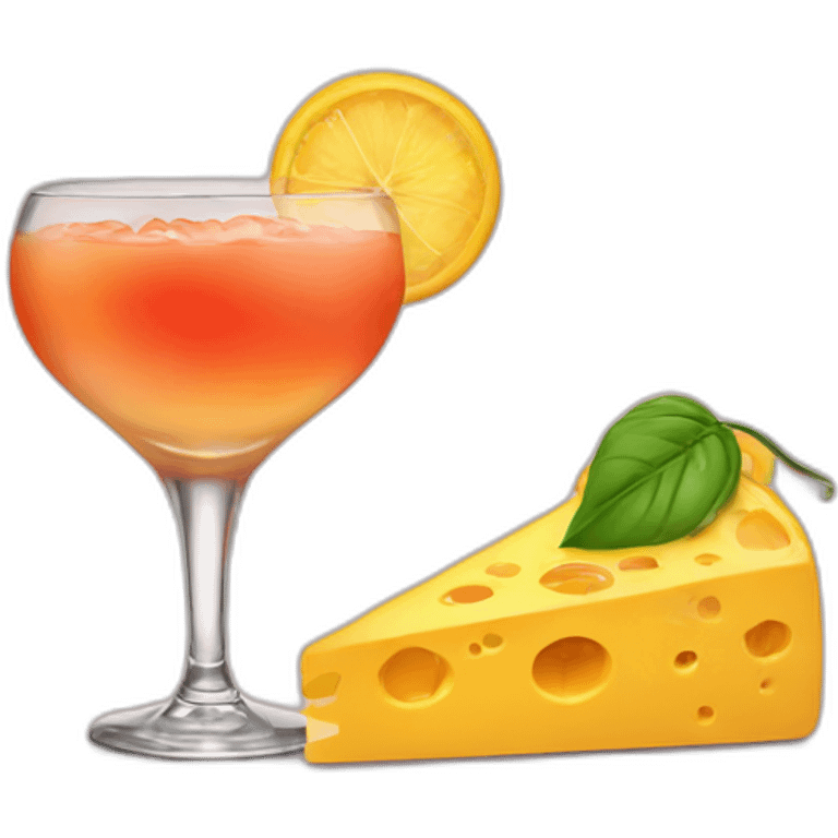 Cheesee and cocktails emoji