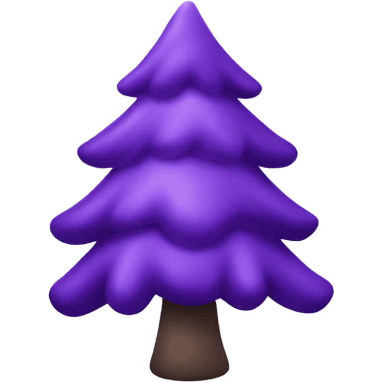 Purple Christmas tree emoji