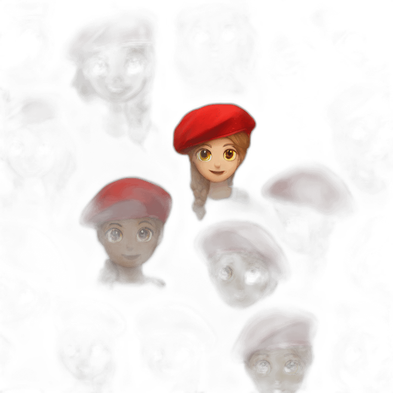 Red beret for girls emoji