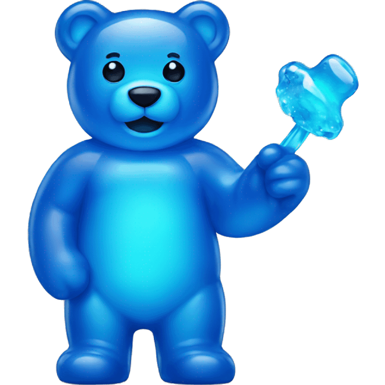 Blue gummy bear emoji