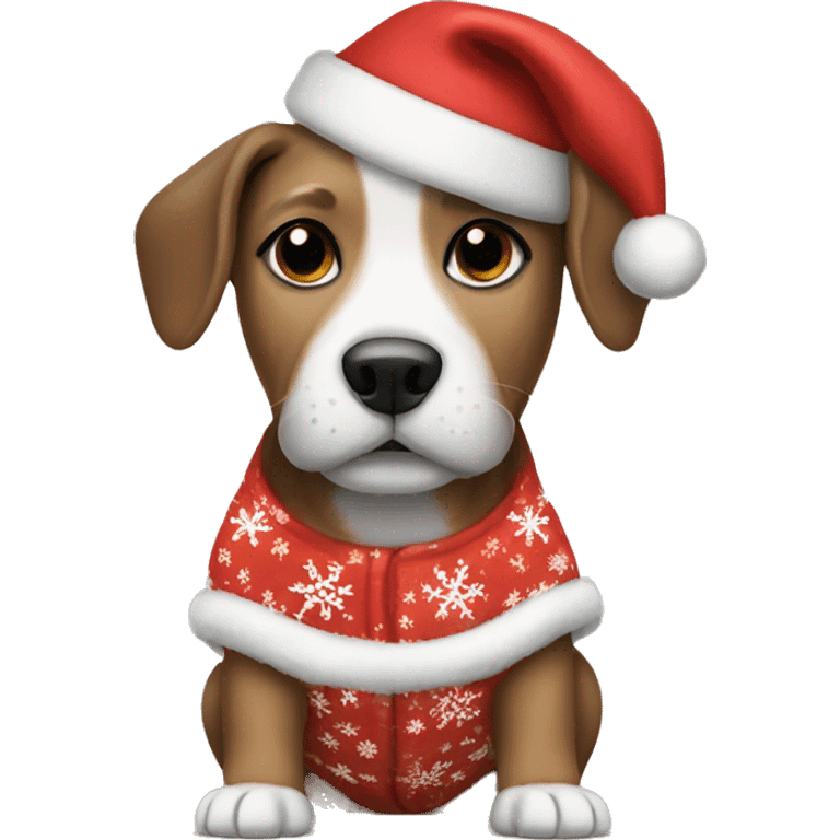 Dog with Christmas pajamas  emoji