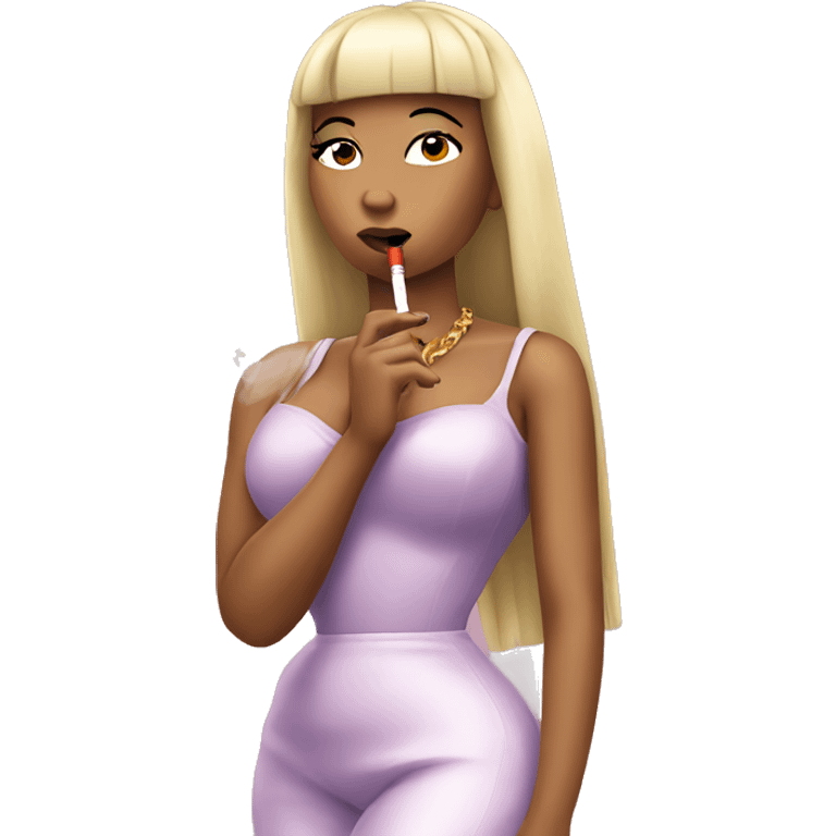 Nicki Minaj smoking a cigarette  emoji