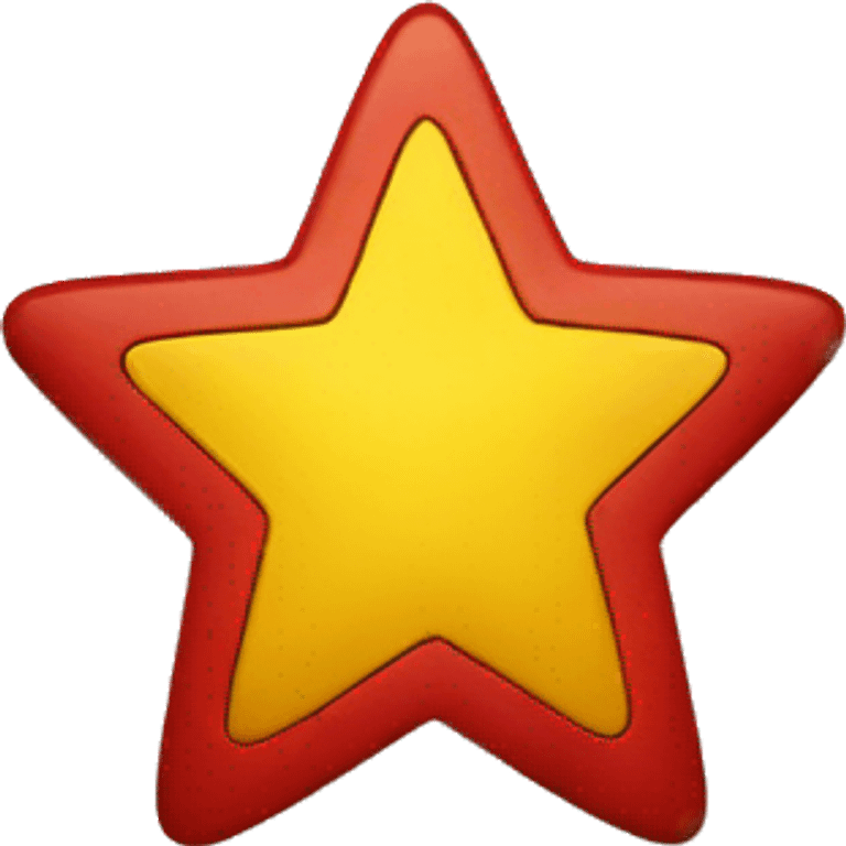 A yellow star with red border emoji