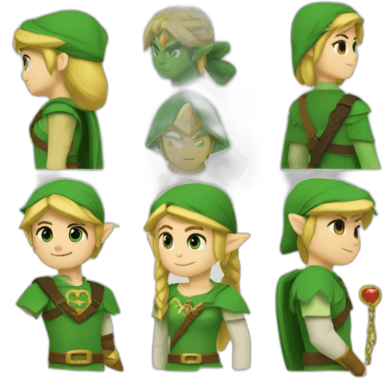 Link et zelda en date emoji