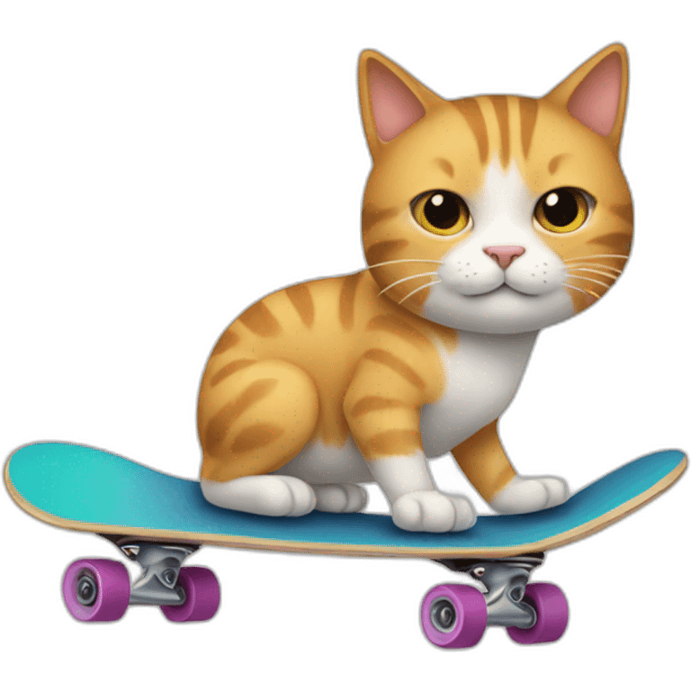 A cat in skate emoji