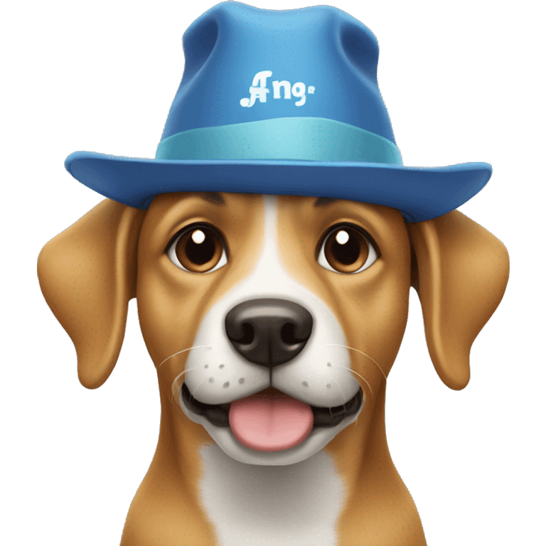 Dog with Promotion hat emoji