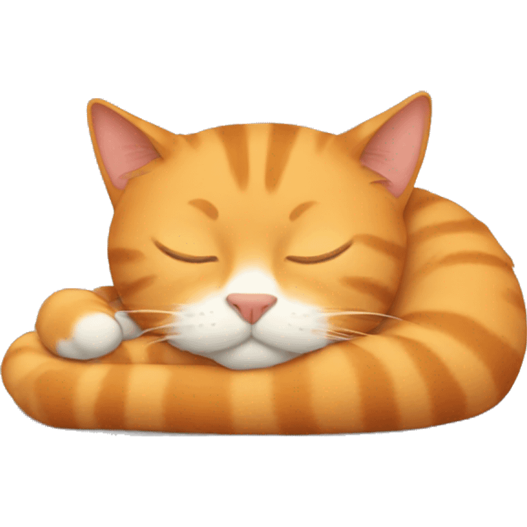 Sleeping ginger cat emoji