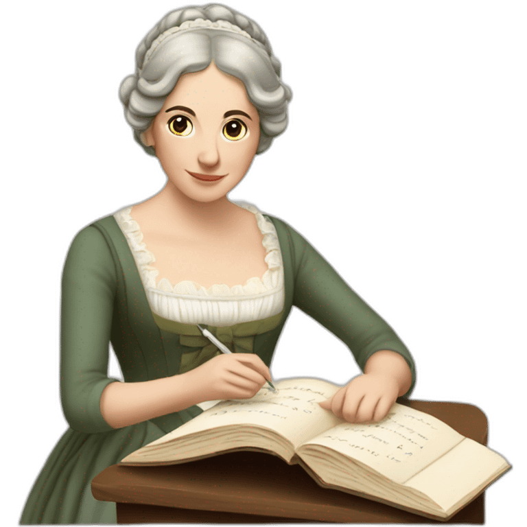 jane austen writing book emoji