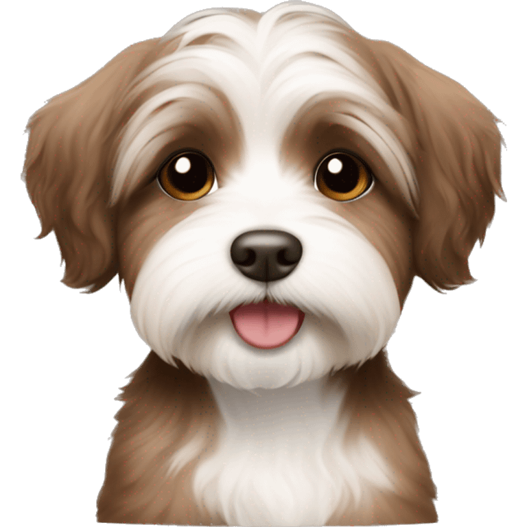 Brown Short Hair havanese puppy  emoji