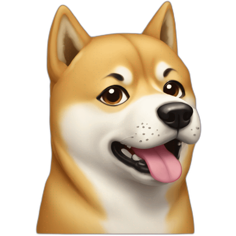 doge with a crying face emoji